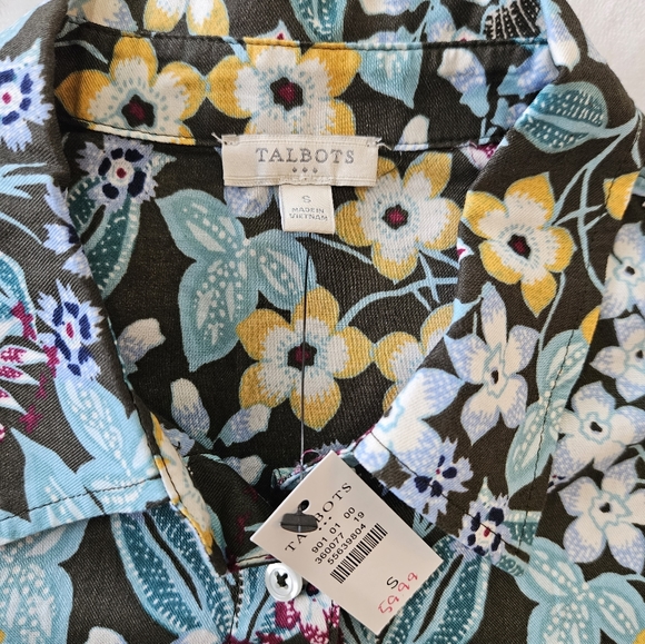 NWT Talbots Button Down Shirt Lot Small Floral & Plaid - Picture 5 of 12